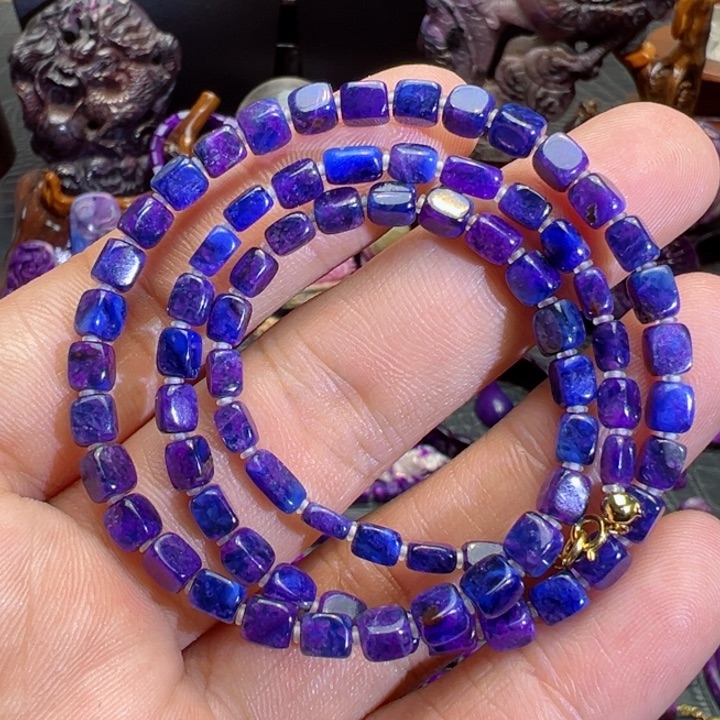 苏纪石（舒俱来）项链18K金镶嵌