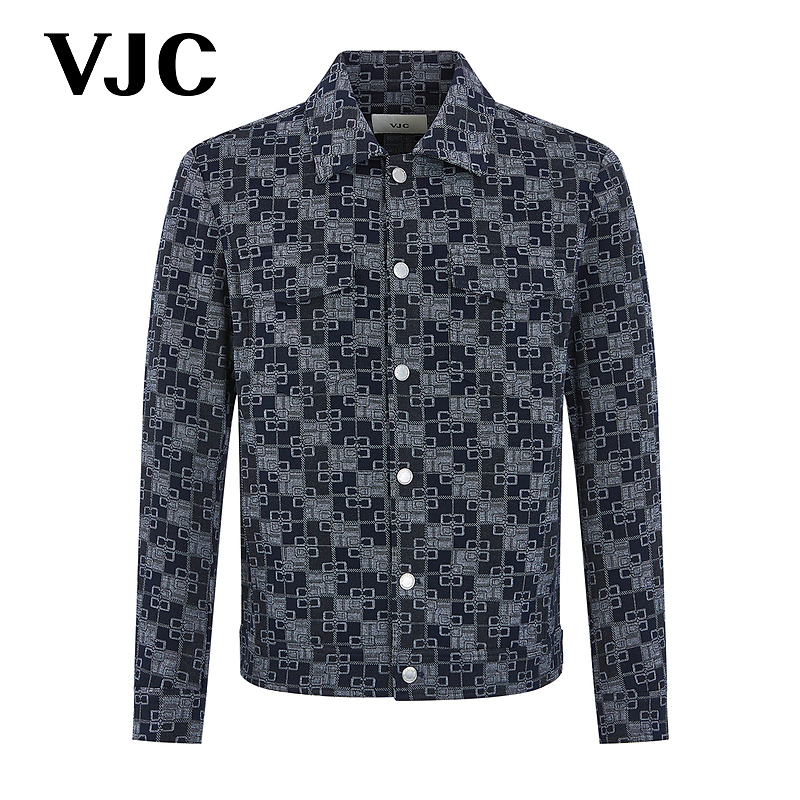 VJC/威杰思【专柜同款】2025秋新款男装摩登老钱风外套B25CE2266