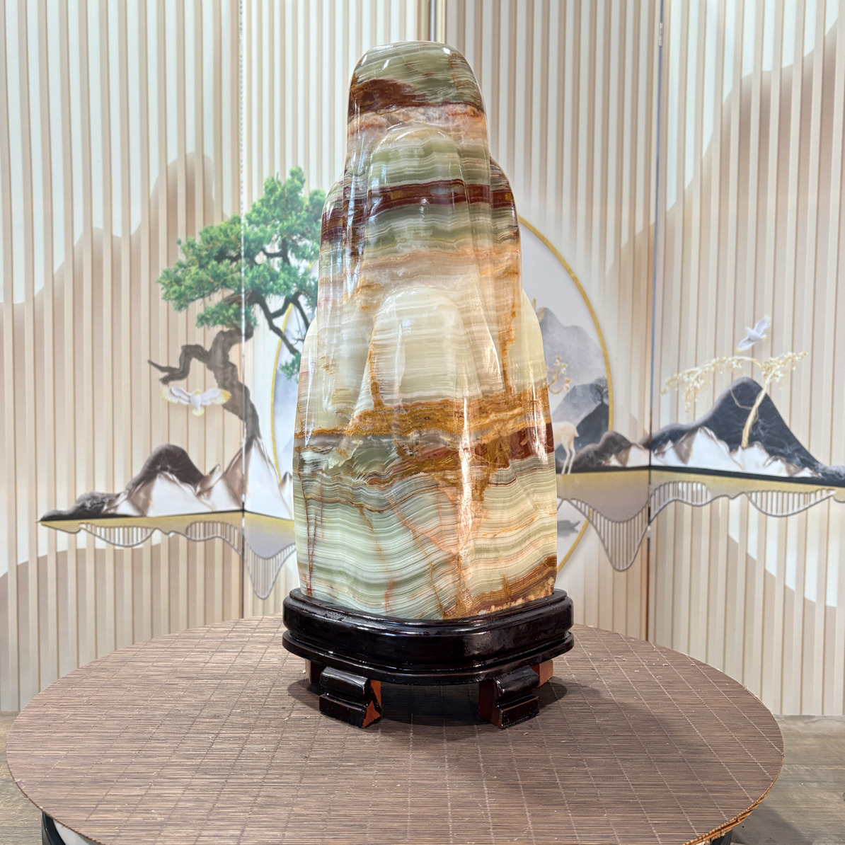 付米链接多样性发货奇石国画原石家居摆件大气玄关办公室客厅乔迁