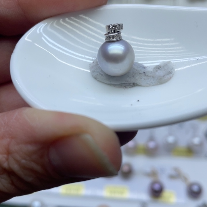 淡水珍珠颈饰银S925镶嵌