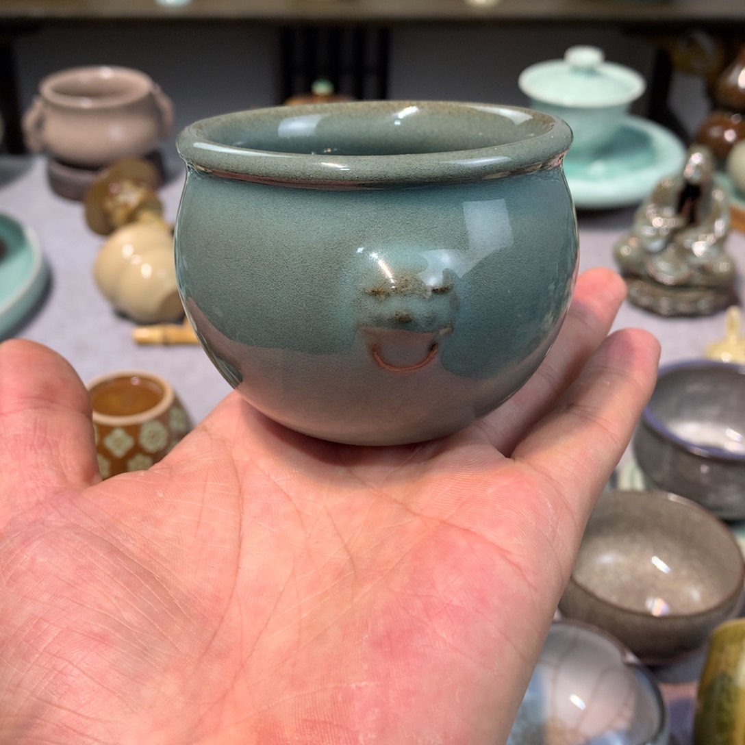 龙泉青瓷铁胎兽首