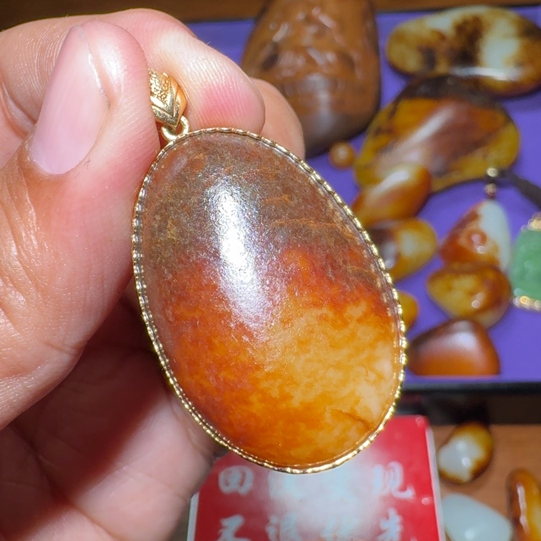 和田玉颈饰18K金镶嵌?****?