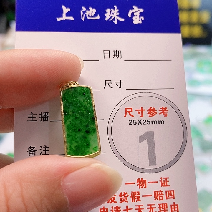 【闪购商品】翡翠颈饰18K金镶嵌翡翠