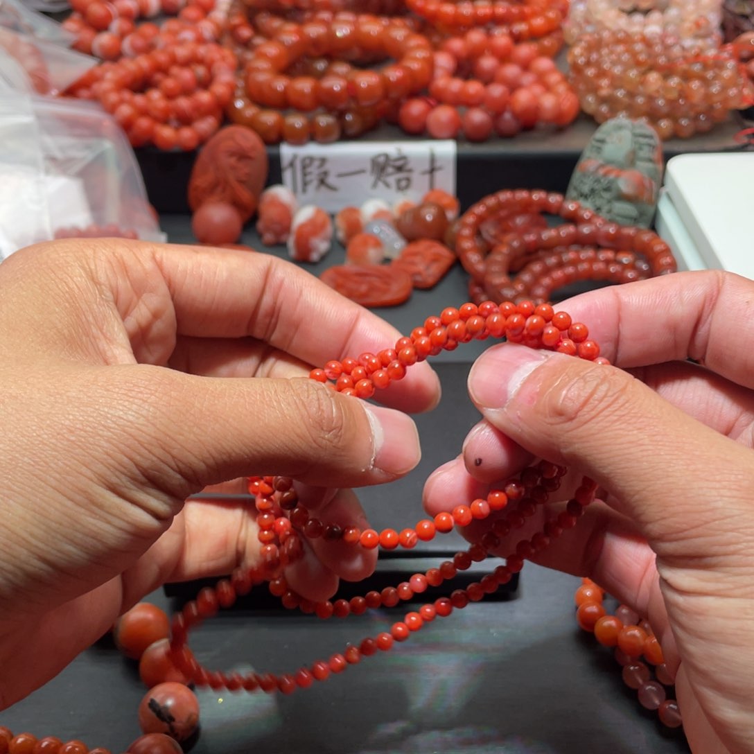 南红玛瑙手链未镶嵌