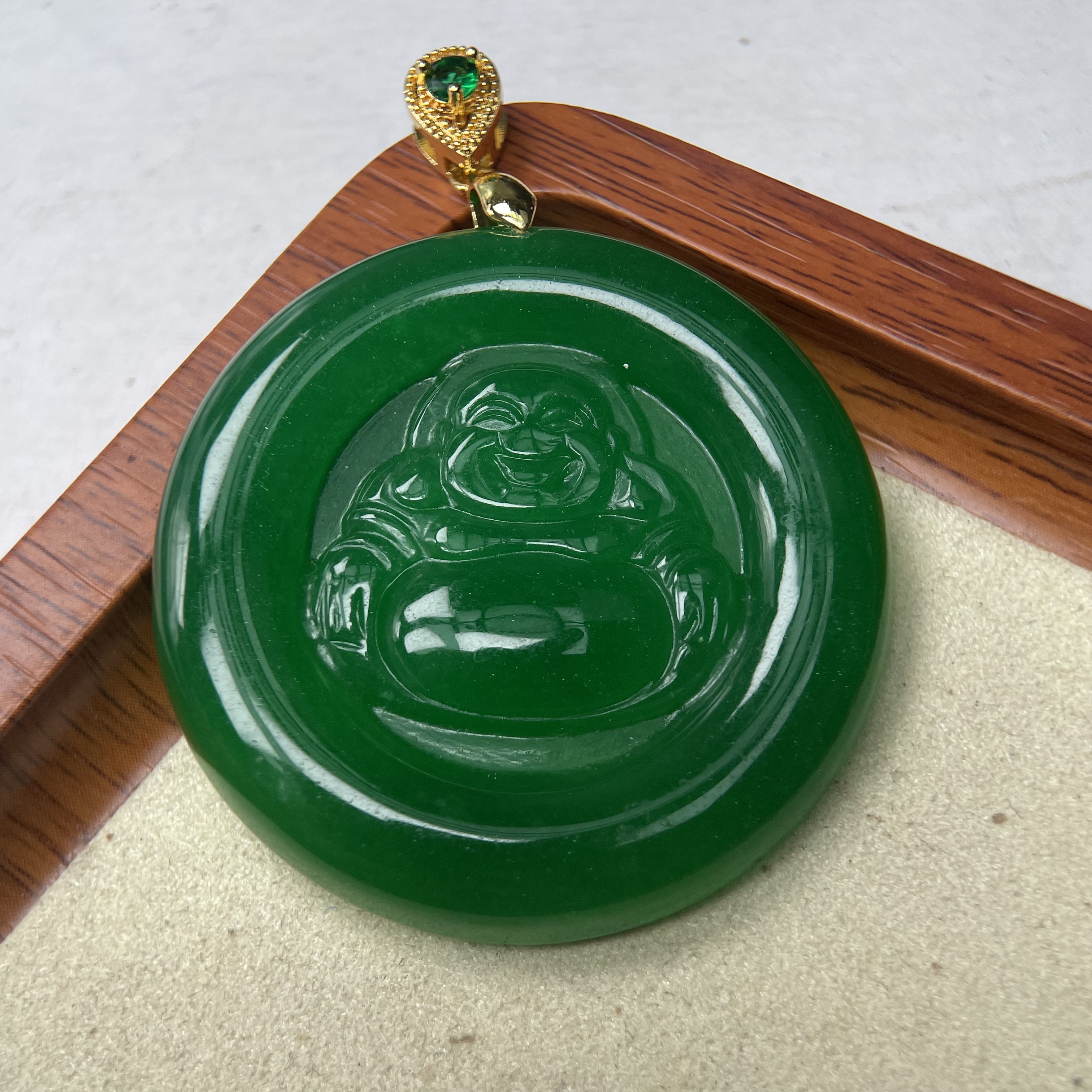 A552绿色佛公吊坠