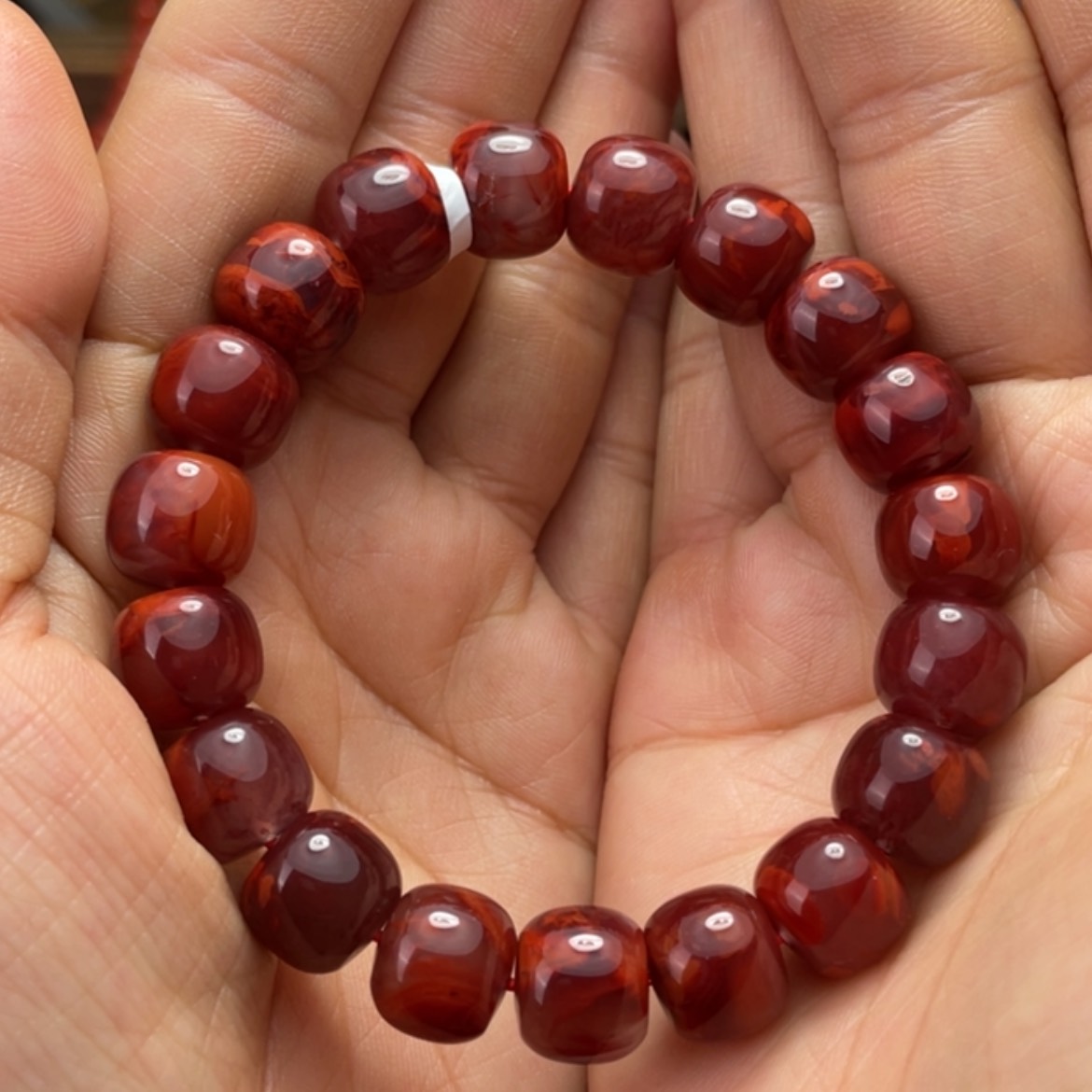 【闪购商品】南红玛瑙未镶嵌原矿手串11