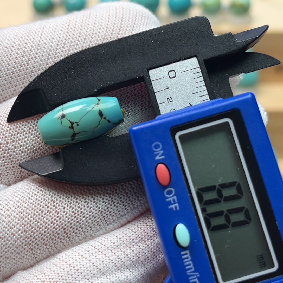 绿松石未镶嵌桶珠