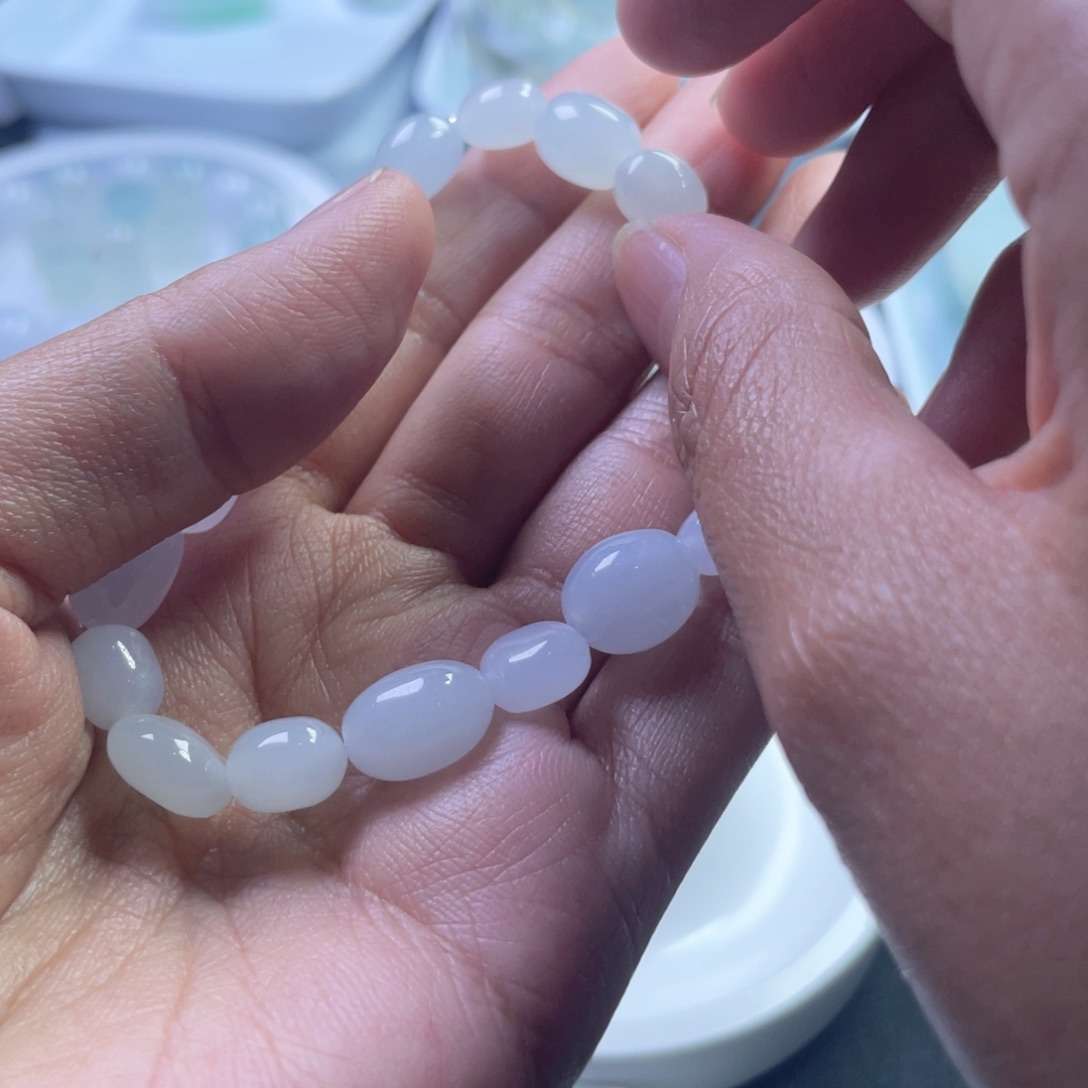 春***里翡翠未镶嵌手链随型手串