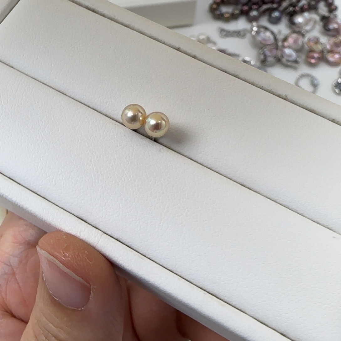 淡水珍珠耳饰银S925镶嵌