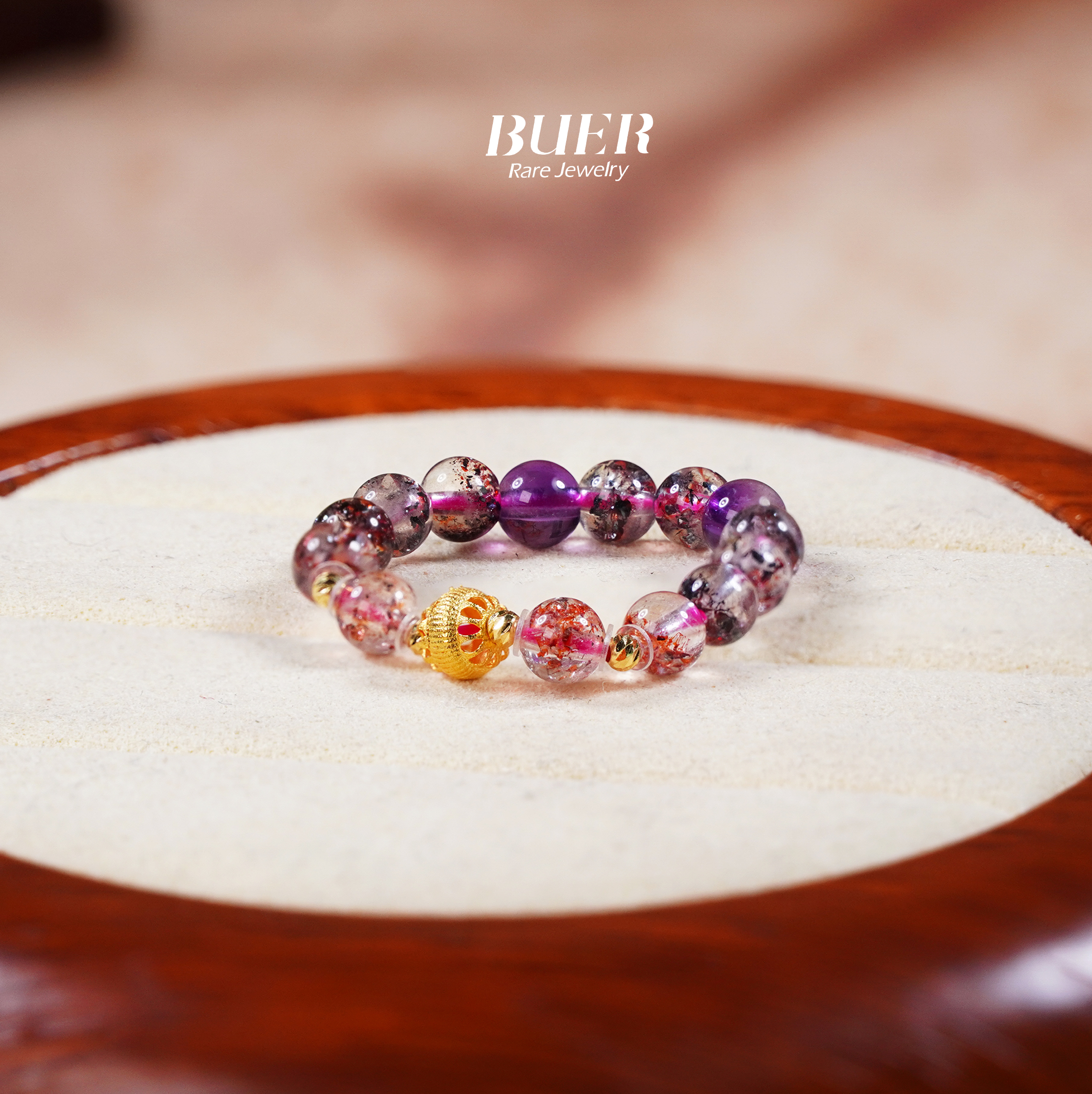 【不二】超七水晶18k金DIY戒指4mm+