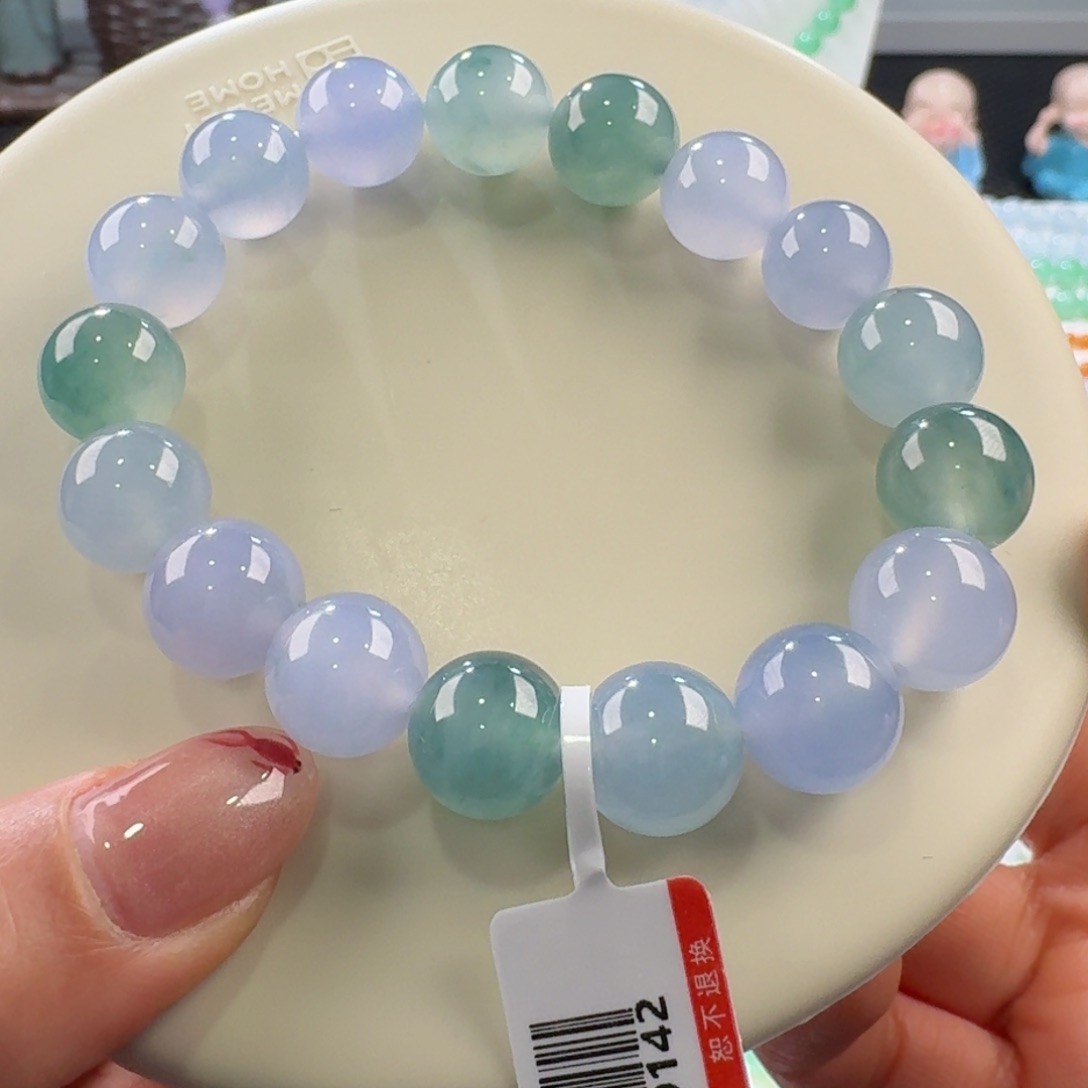 翡翠颈饰未镶嵌莫奈花园多宝单圈