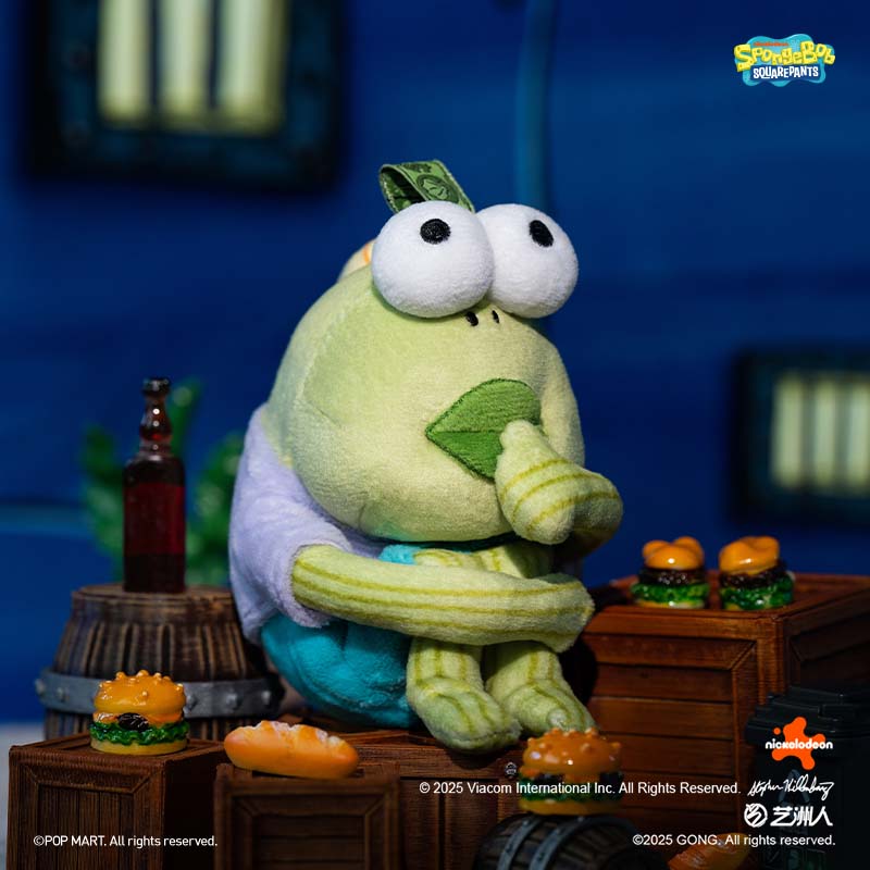 POP MART/泡泡玛特海绵宝宝比奇堡居民创意公仔毛绒玩偶