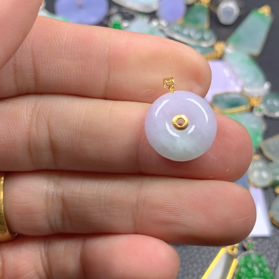 【闪购商品】翡翠颈饰18K金镶嵌翡翠