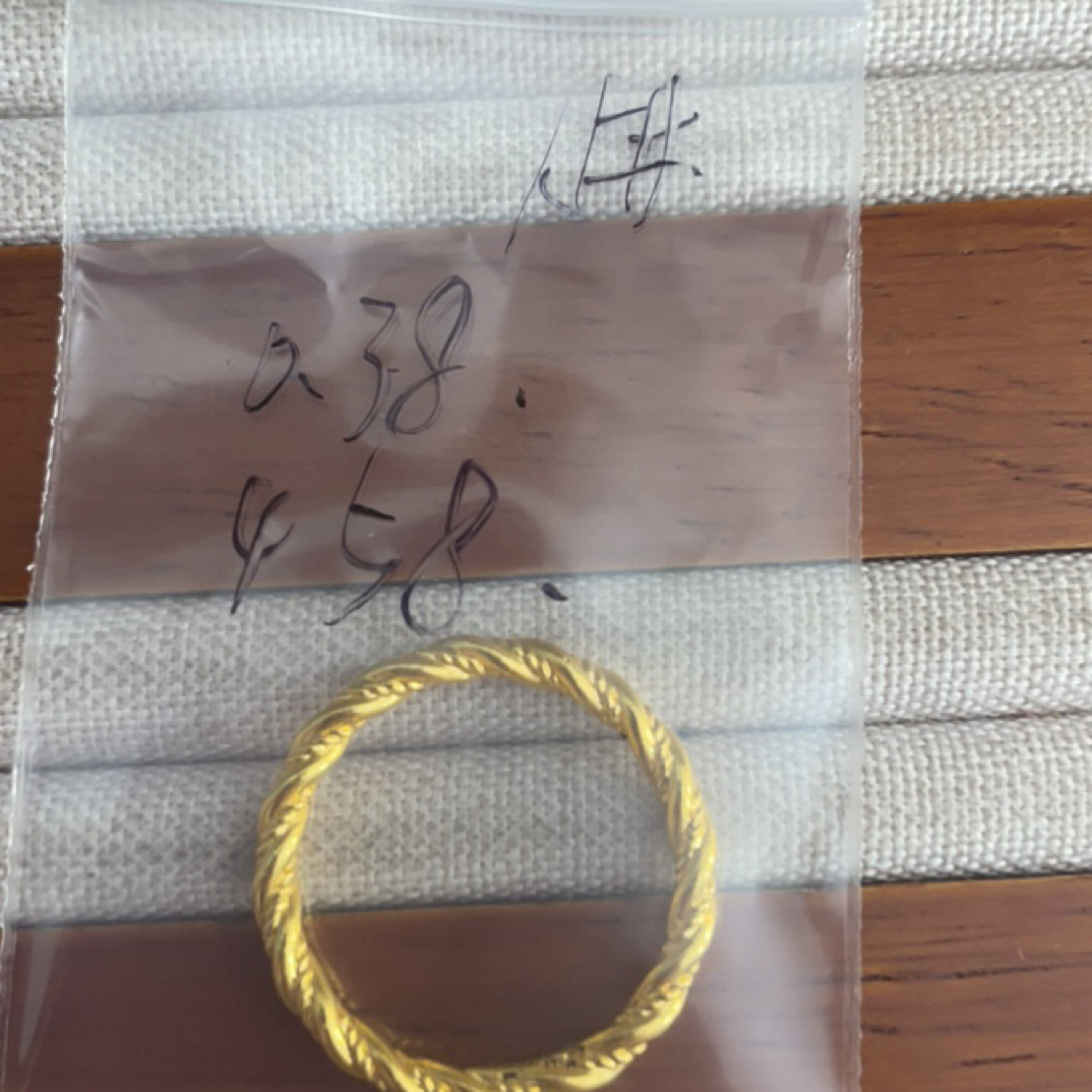 克重0.38 15号 麻花戒指 足金999