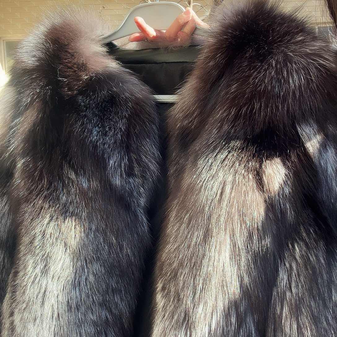 银狐王圆领原色50长