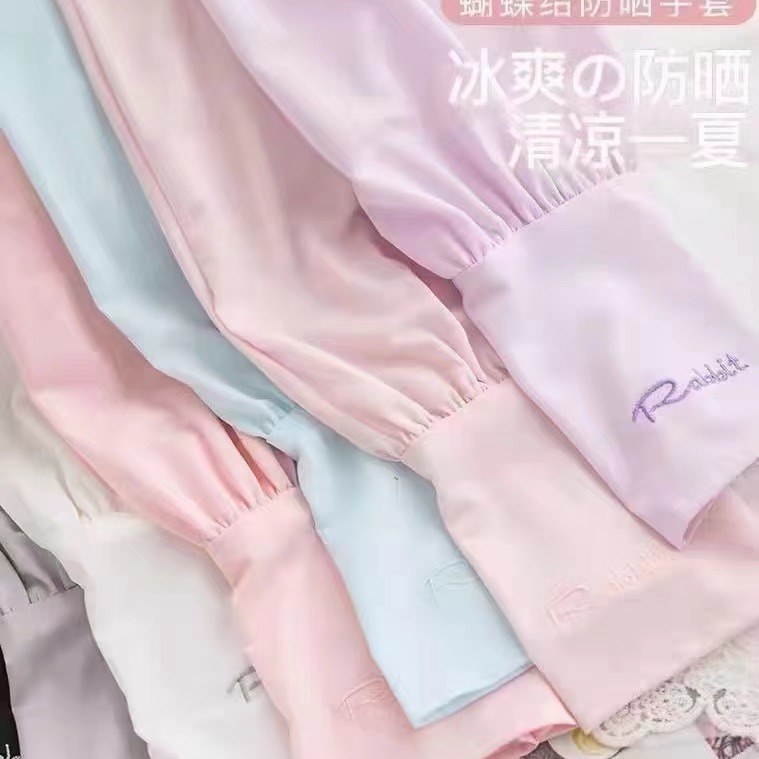 女士户外半指宽松防晒薄款冰丝兔子袖套女款防紫外线冰袖开车时护