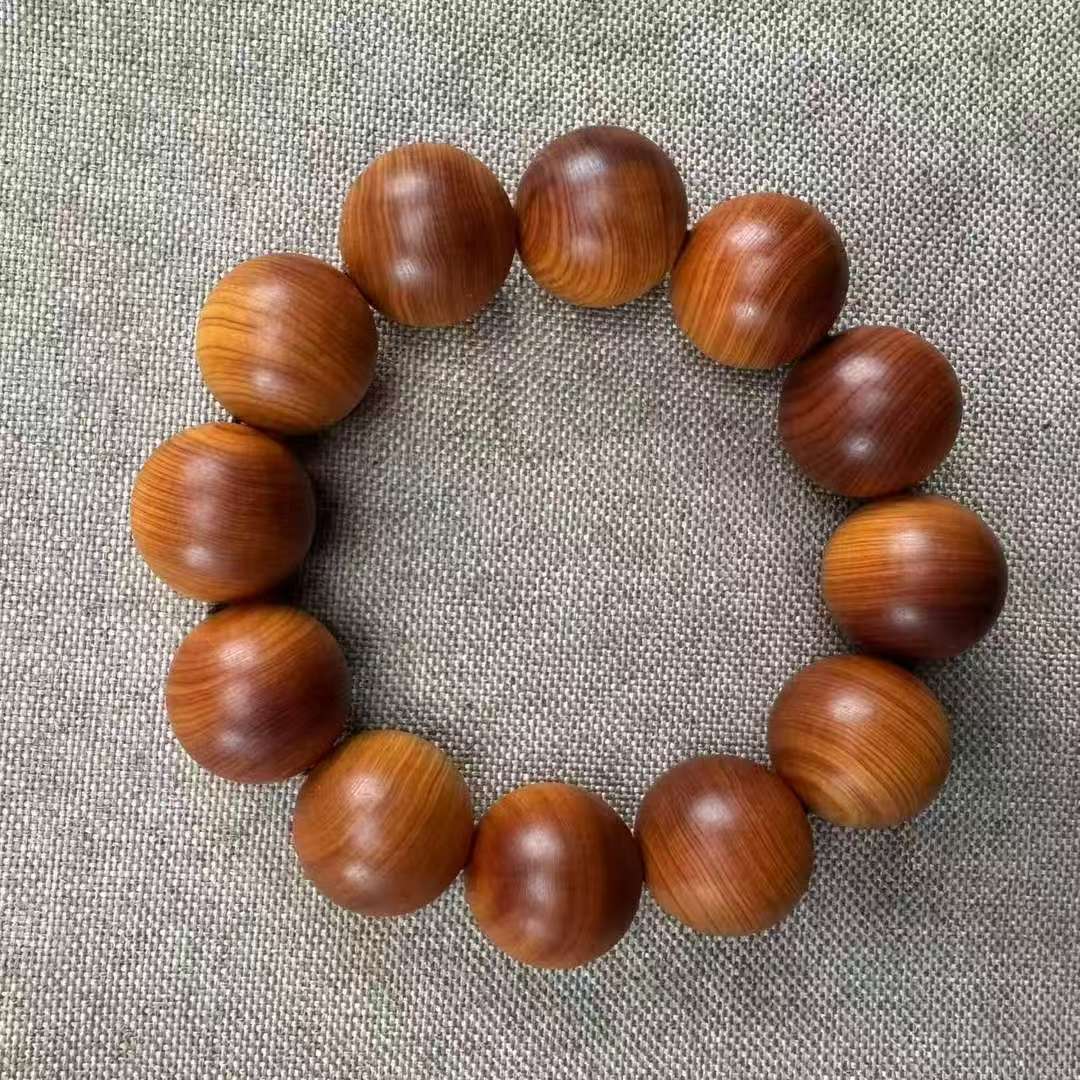 【芸奇】陈化崖柏太行料2.0*12颗单圈文玩手串