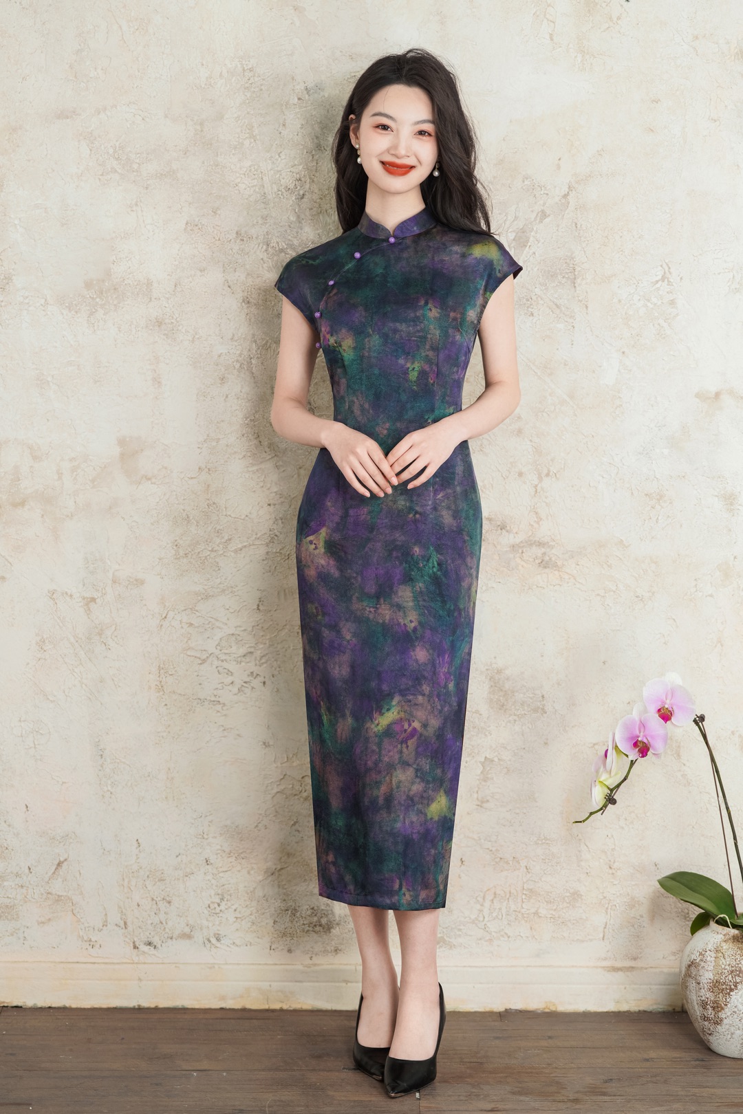 瑾韵 高端原创手工苏派古法中长款日常复古旗袍