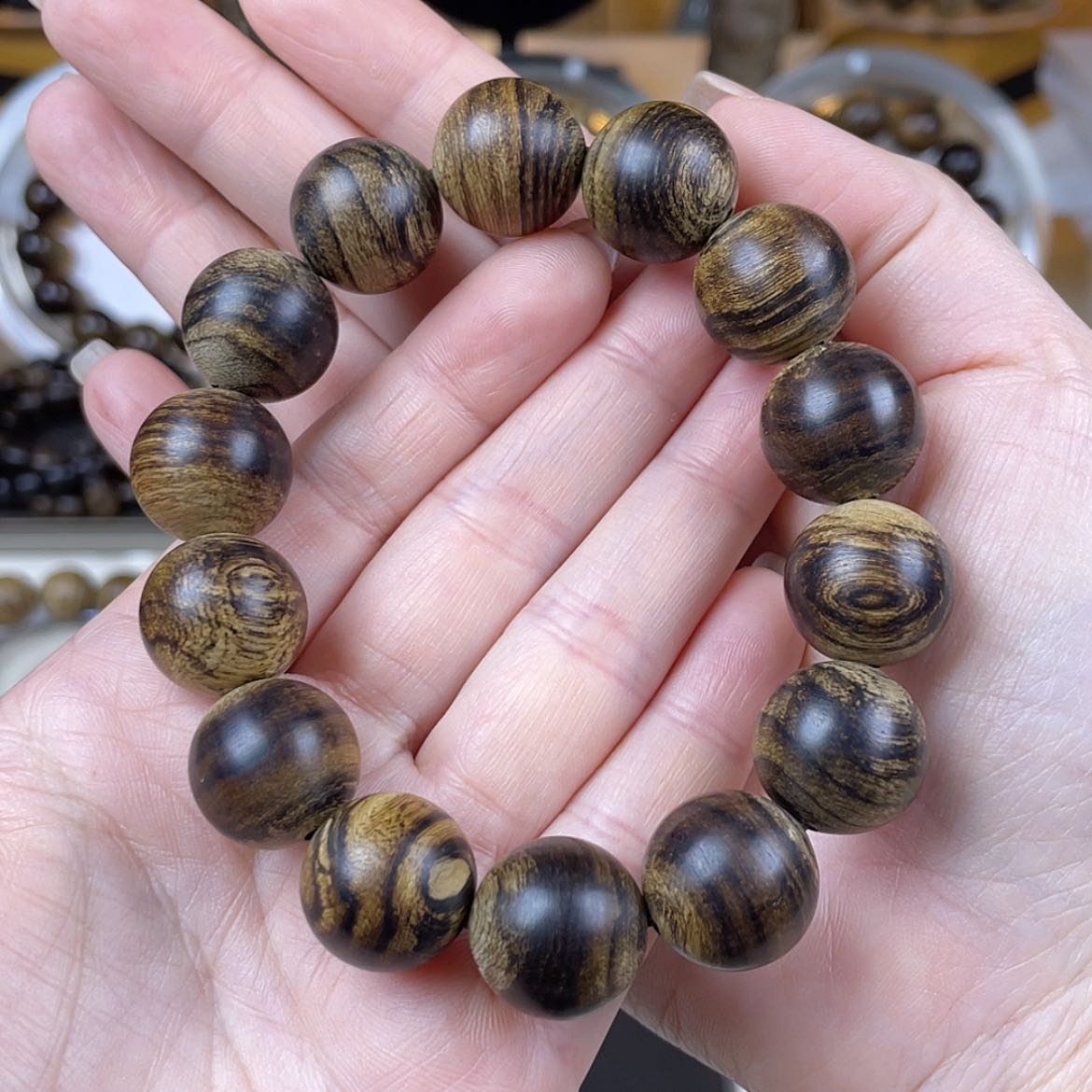 【闪购商品】手串沉香泽*哥越南芽庄白棋楠虎皮