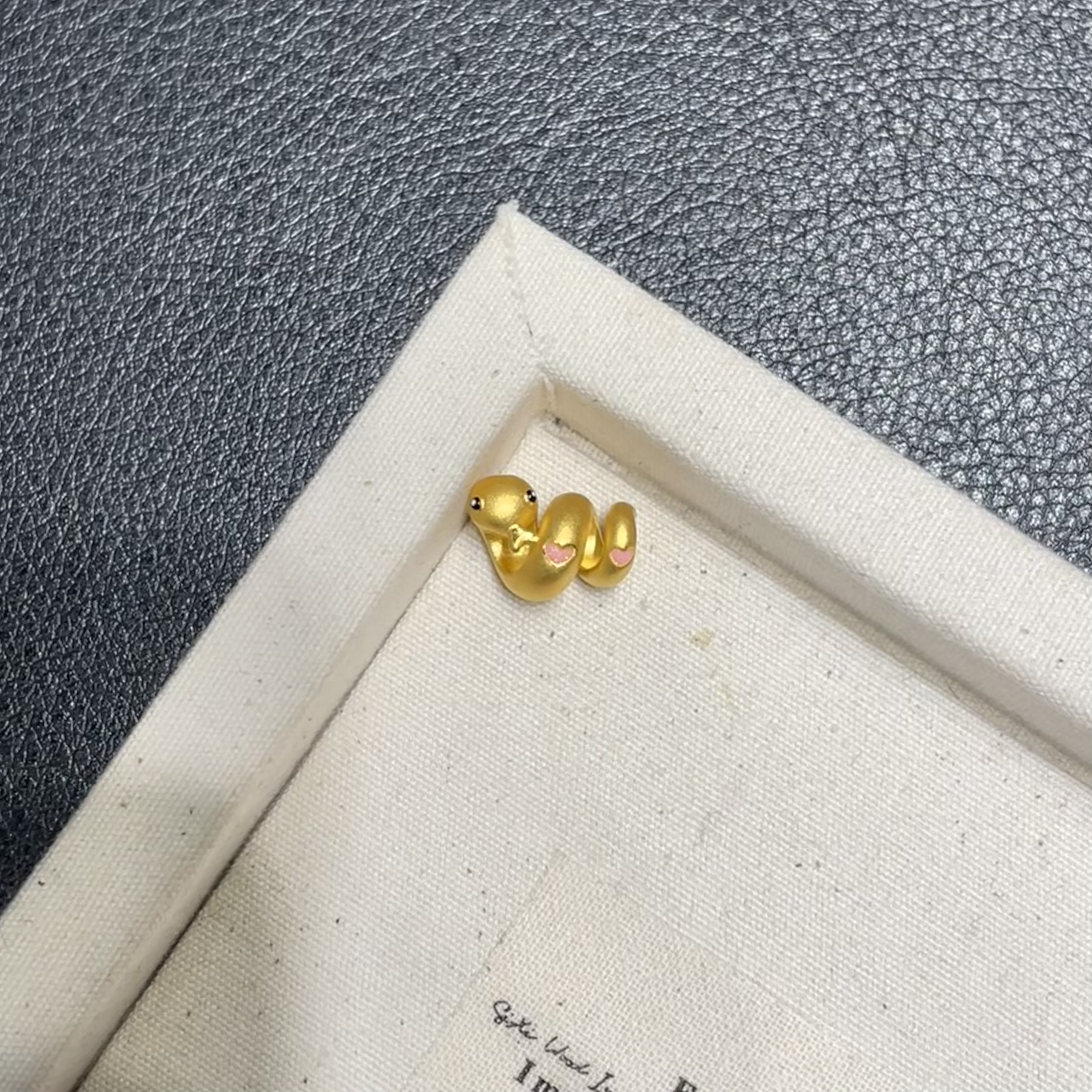 足金999爱心卷卷蛇黄金转运珠生肖款适合本命年女生佩戴