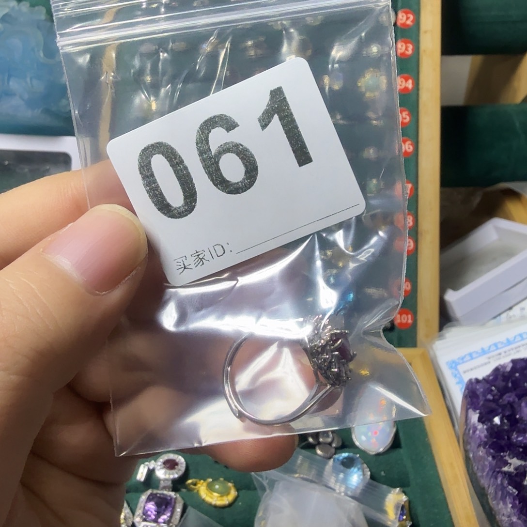 晚***情红宝石戒指银S925镶嵌