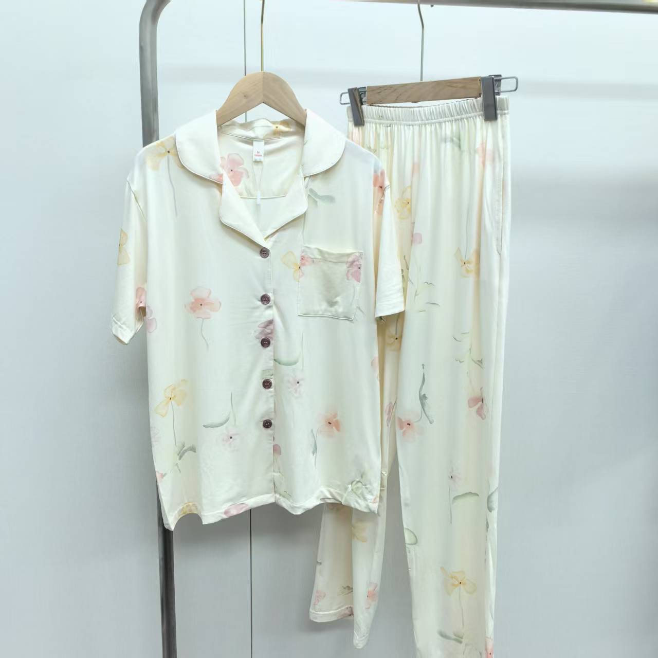 【5104】栀子花白色居家服