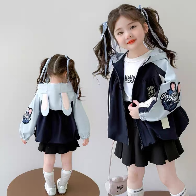 【兔子立体卡通 加厚派克毛】女童棉服外套1207033