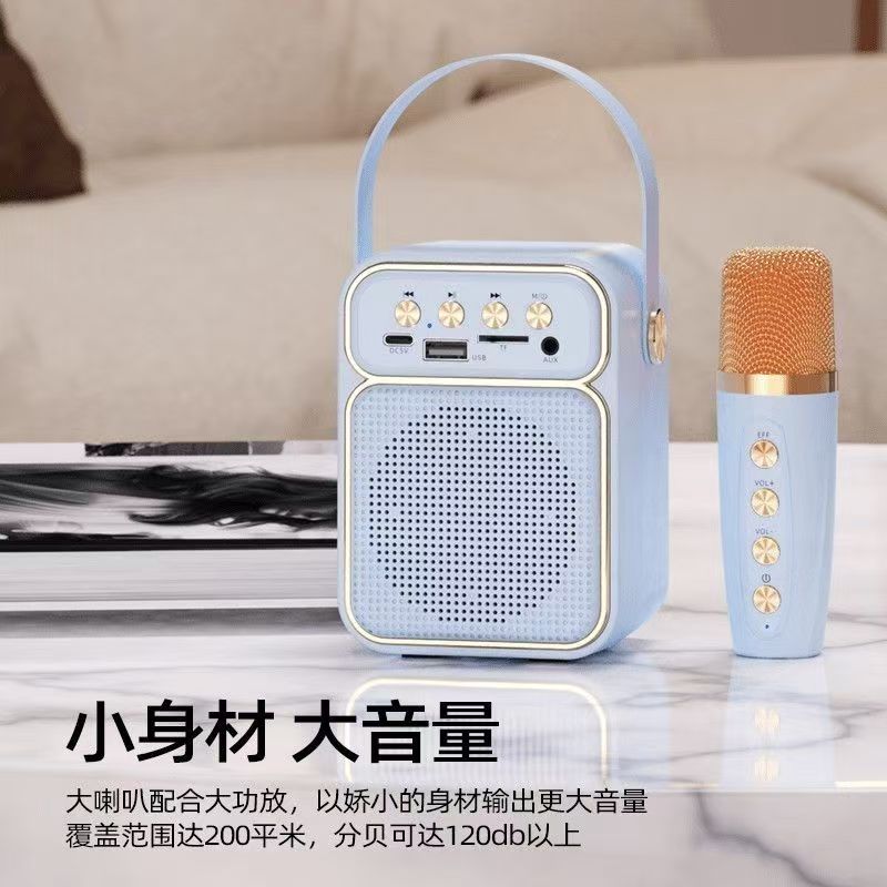 未拆封  【手提便携】无线K歌音箱 全民唱歌户外音响 蓝牙5.3+TF卡