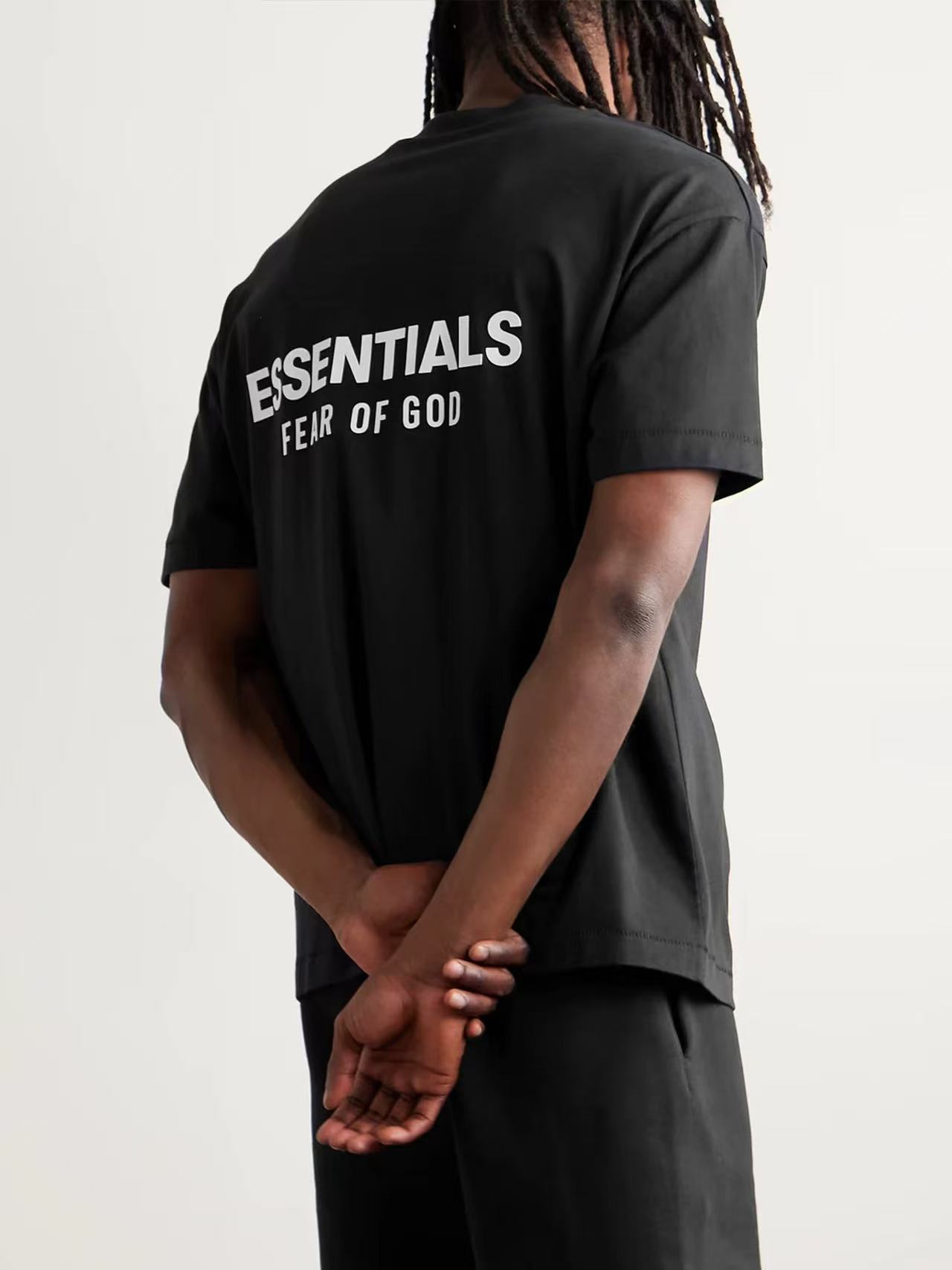  Essentials SS25 立体硅胶字母图案短袖美式重磅T恤 男款 