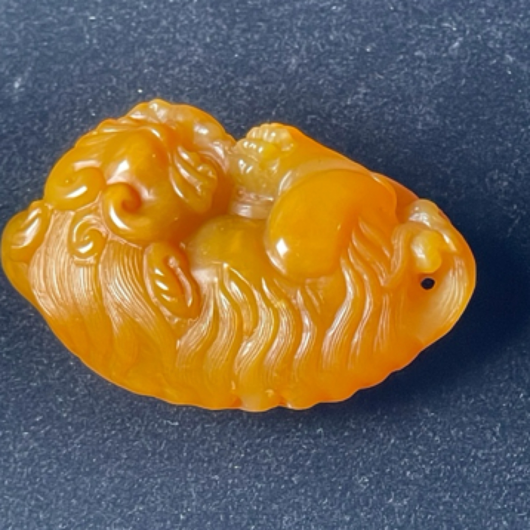 寿山石田黄把件雕刻貔貅挂件