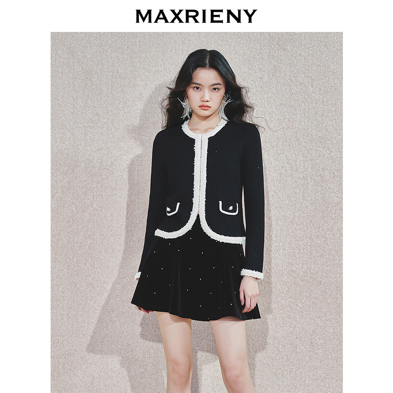 【KK专属】MAXRIENY名媛千金小香风新年搭亮片K外套气质感