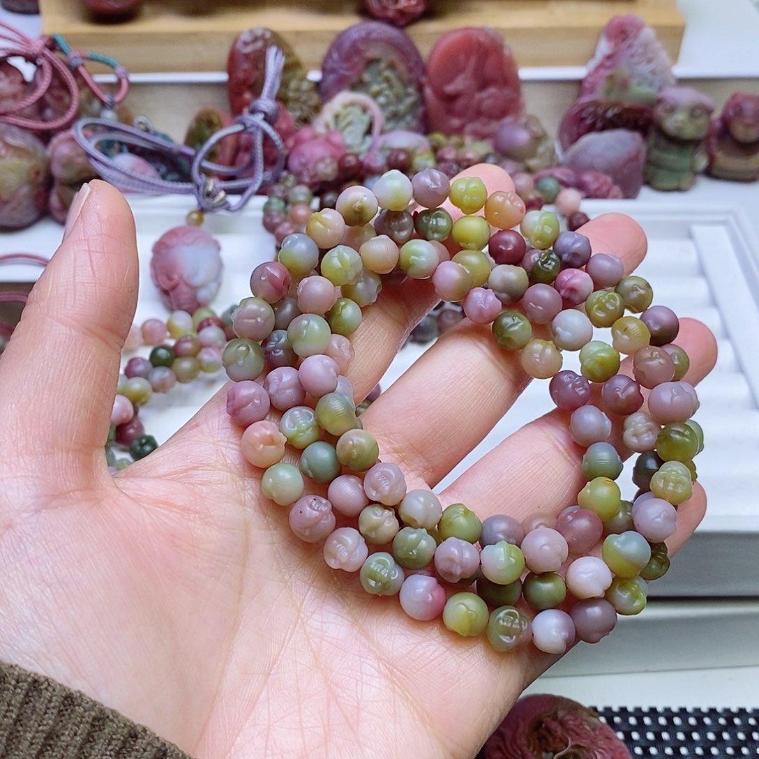 玛瑙/玉髓盐源玛瑙佛珠未镶嵌