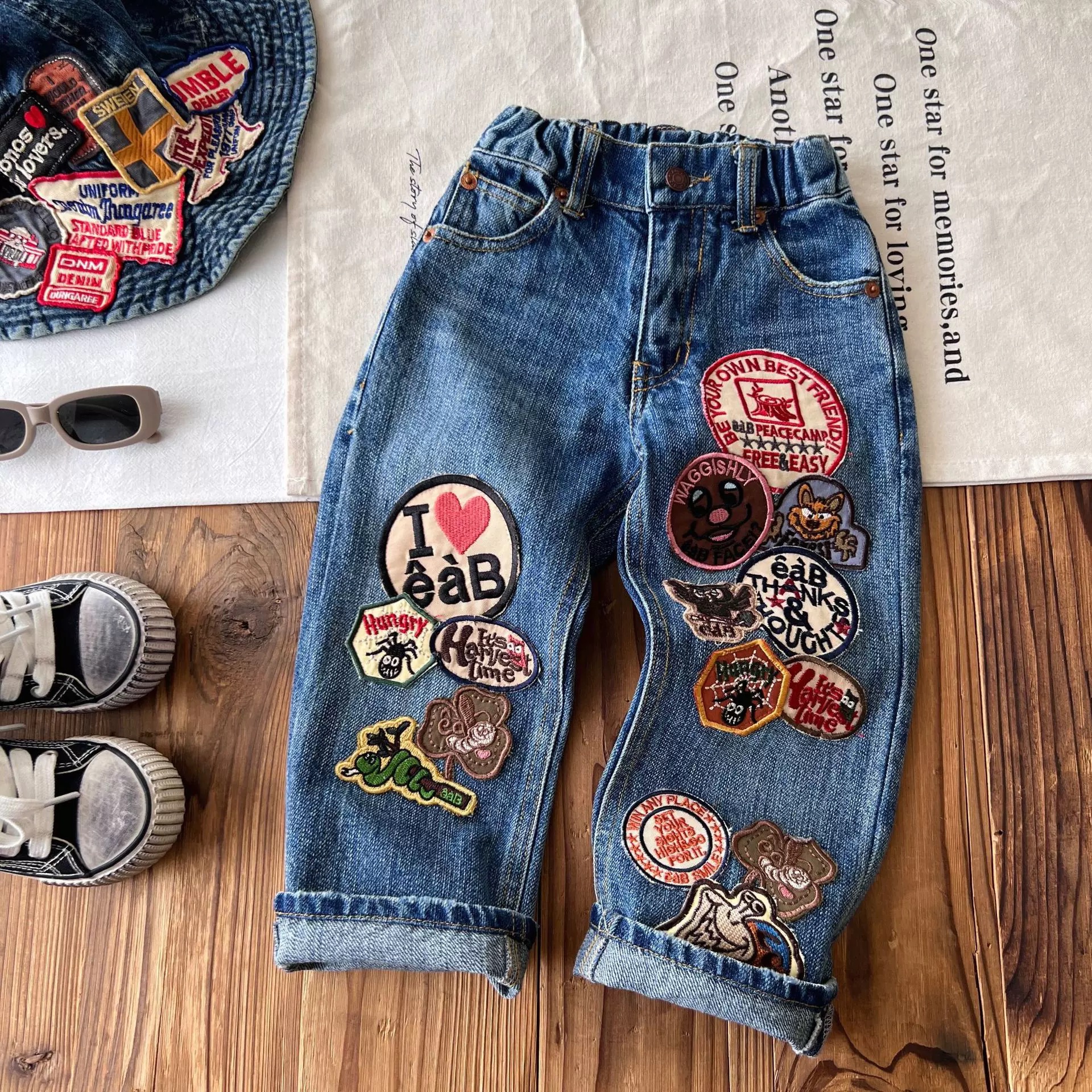 2002【前幅章仔】时尚休闲儿童牛仔裤