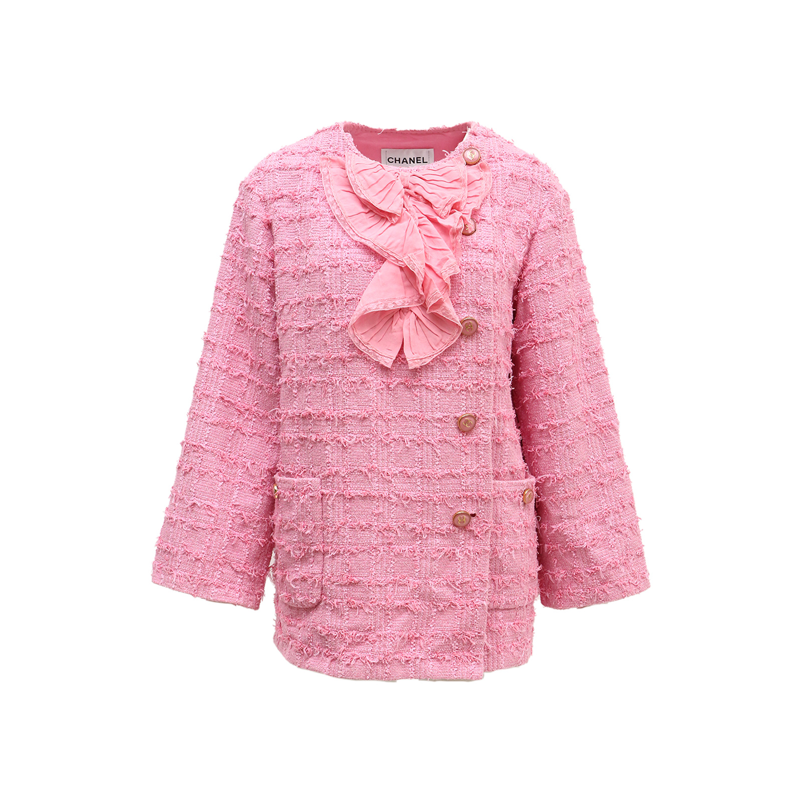 99新 Chanel/香奈儿 汤/P224930203/ 粉色蝴蝶结 外套 粉色 36