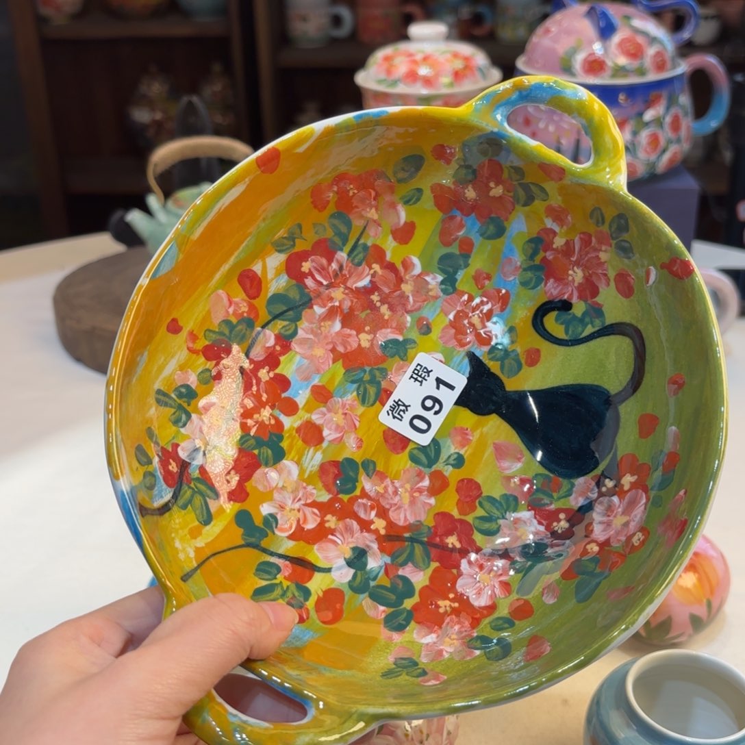 景德镇手绘高温釉下彩陶瓷茶具