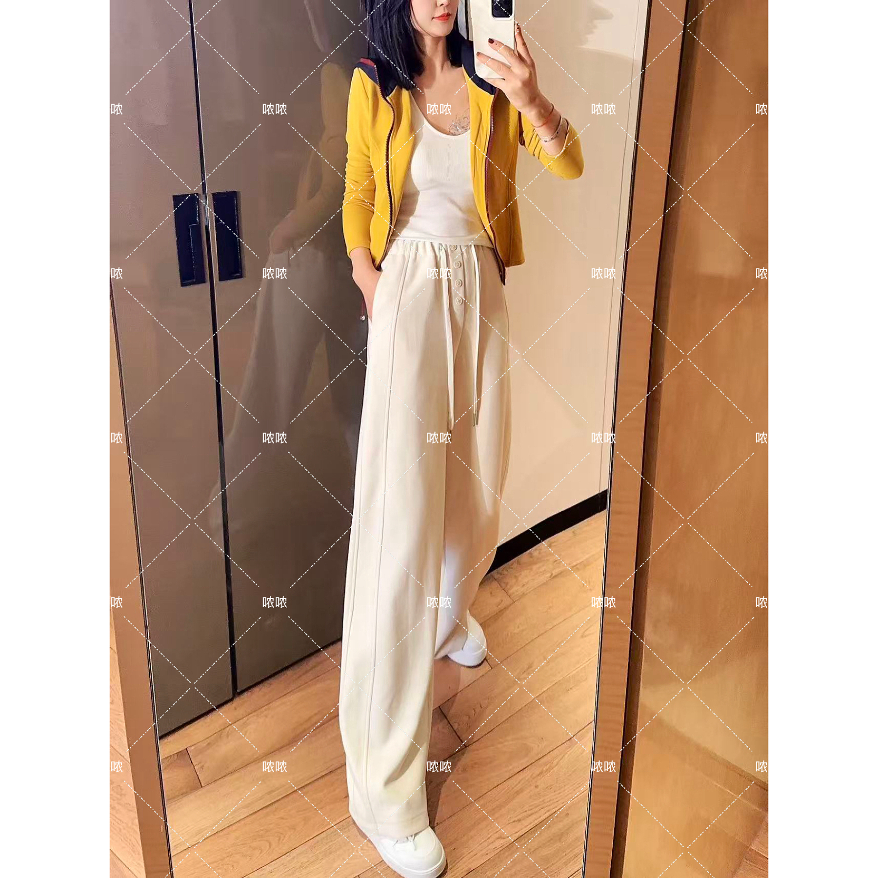 哝NONG-【醋酸羊毛裤】2025秋冬新款醋酸羊毛保暖休闲卫裤01492420