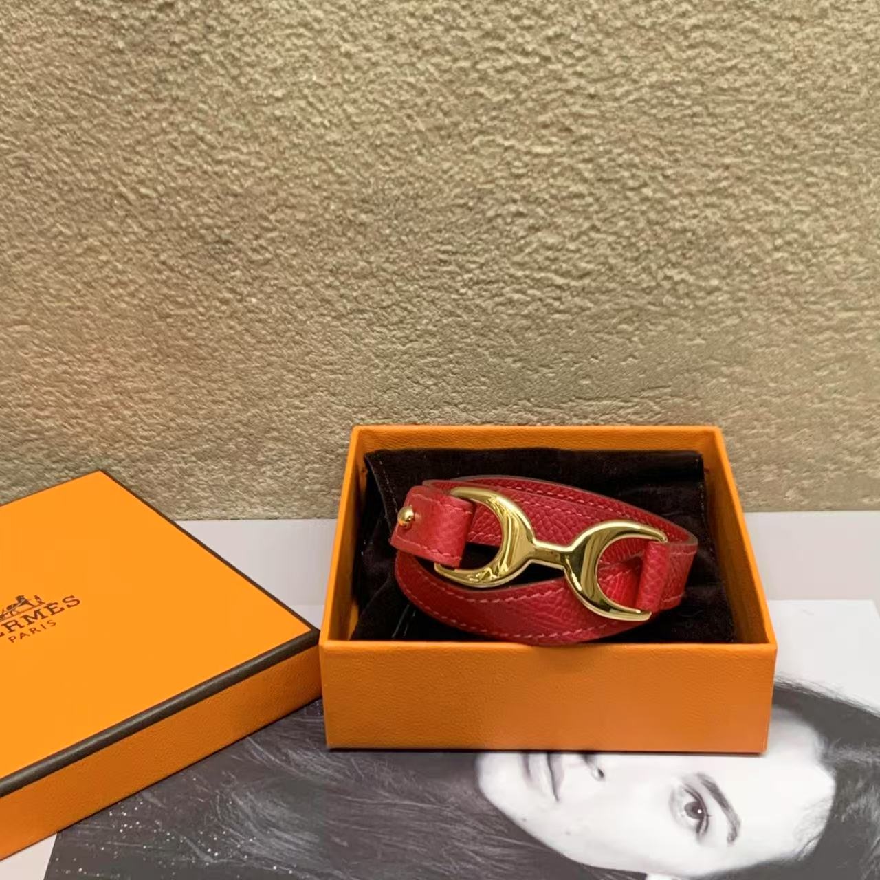 95新 Hermes/爱马仕 壹臻/柯南 红金手环/83305187