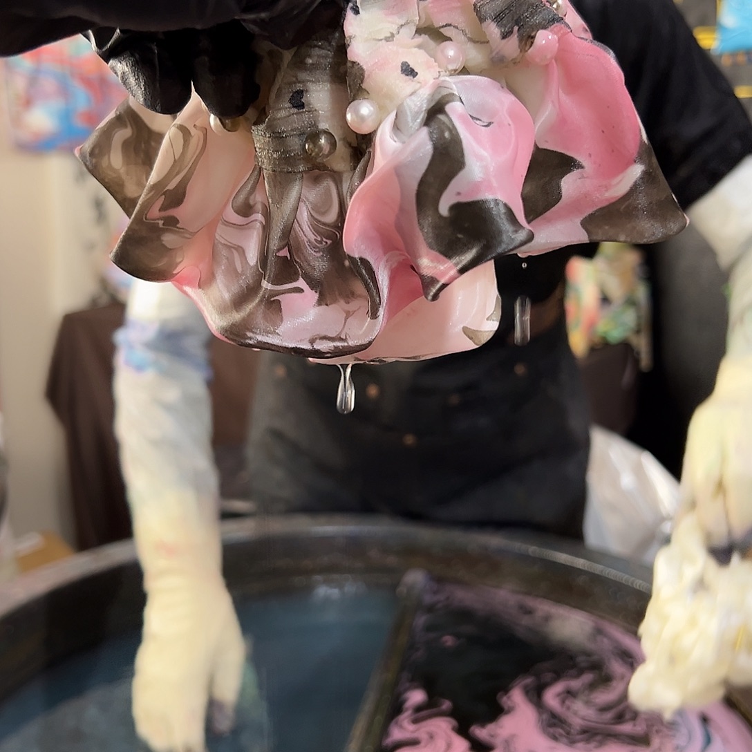 673新款芭蕾发圈黑粉