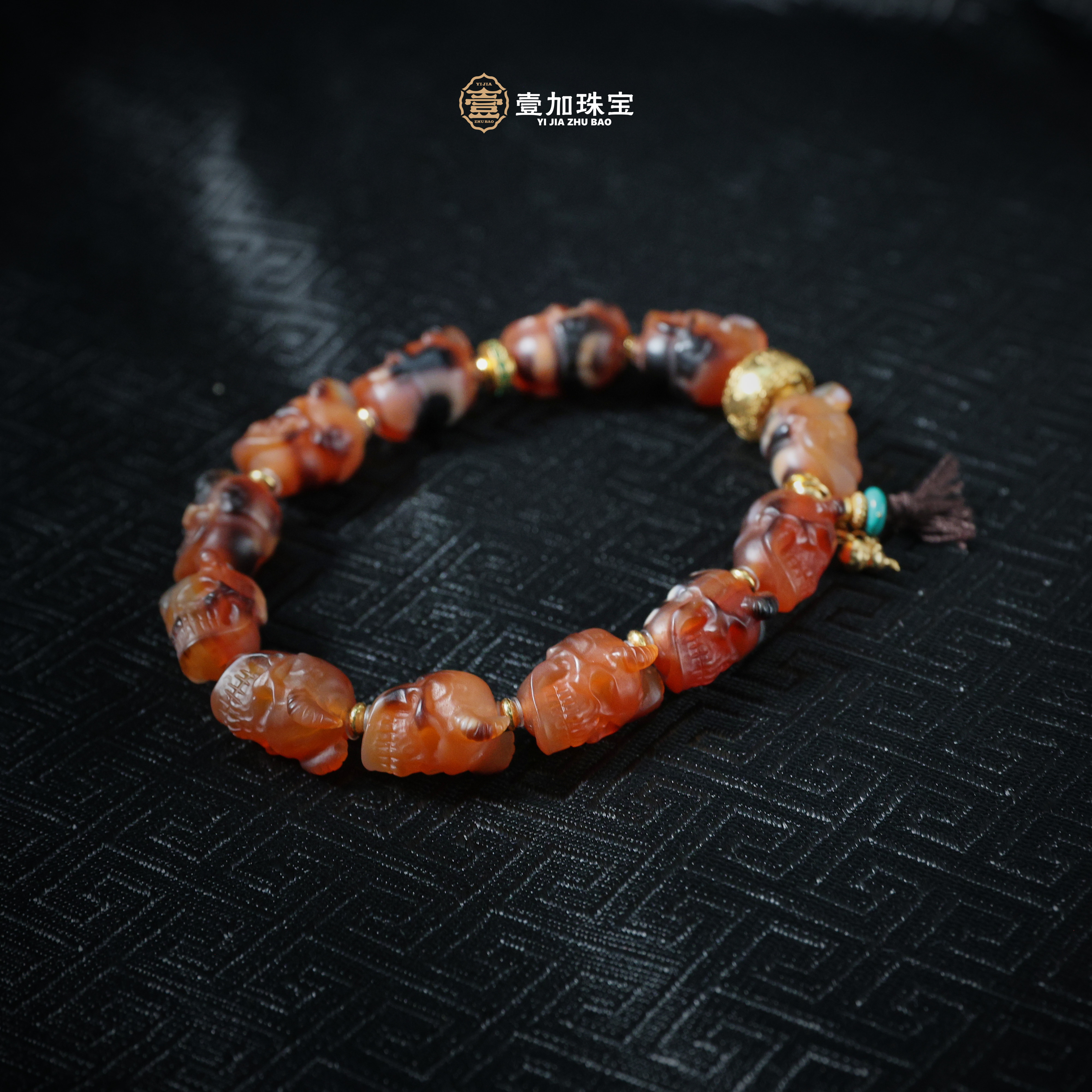 壹加小羊/爆砂带角阿呆素圈手串多样性发一个