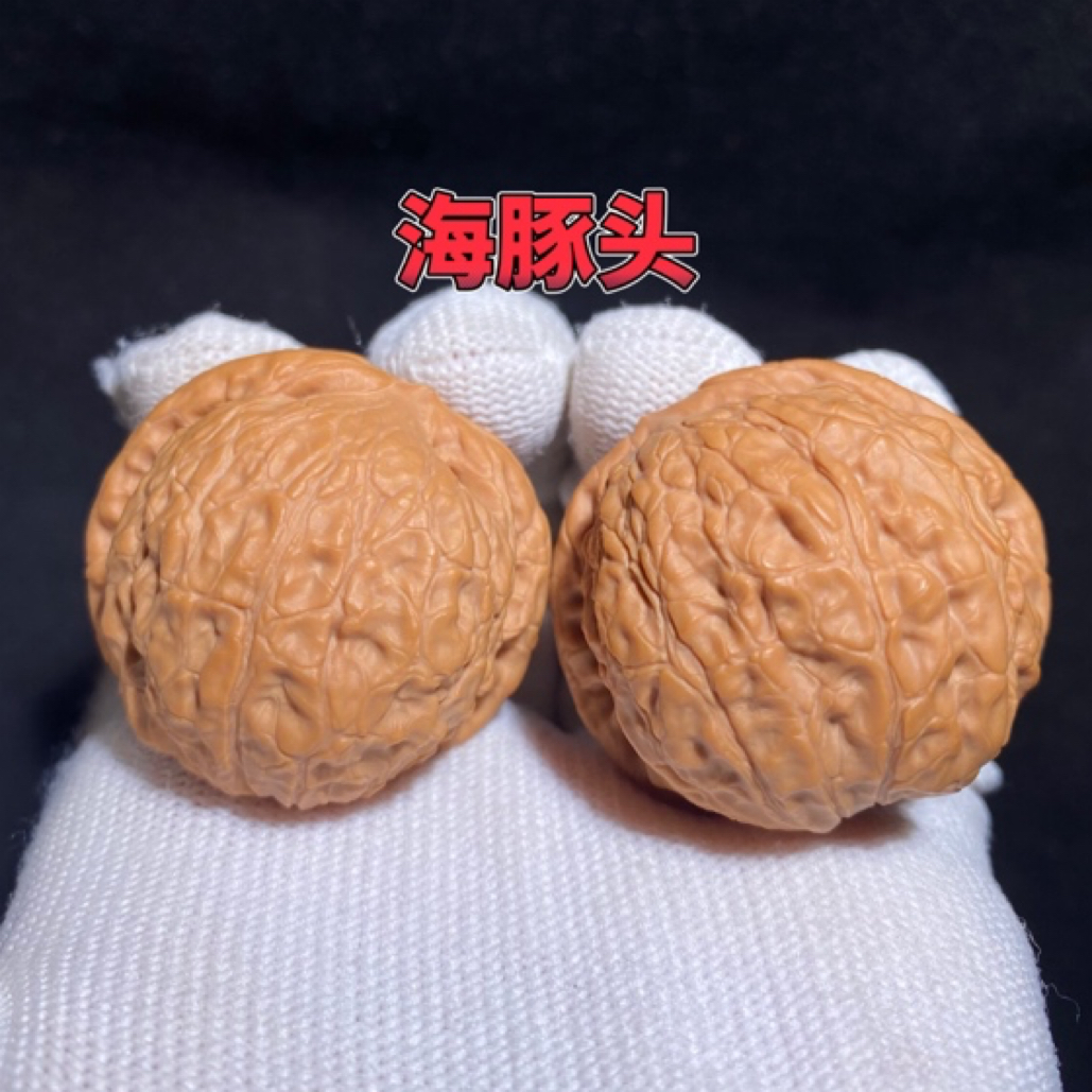 海豚头 文玩核桃乾隆正磨异形 圆球形 手感圆润 特好打理的一款