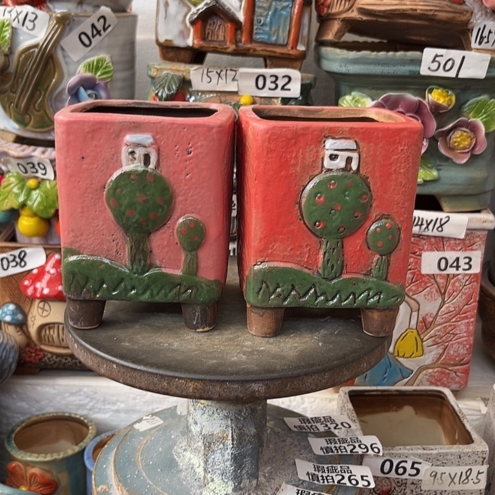 粗陶材质多肉花盆