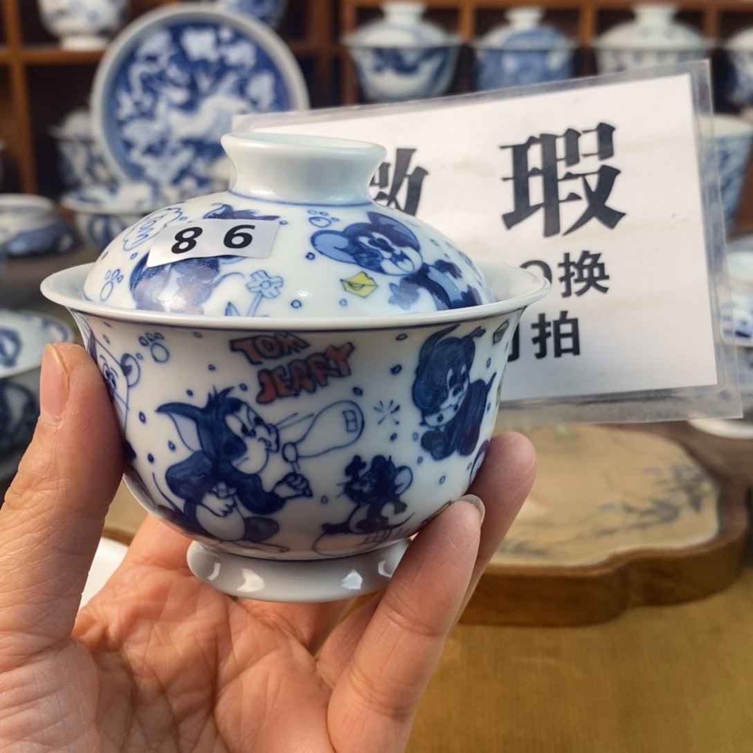 喵***~瓷片景德镇陶瓷手绘茶器098