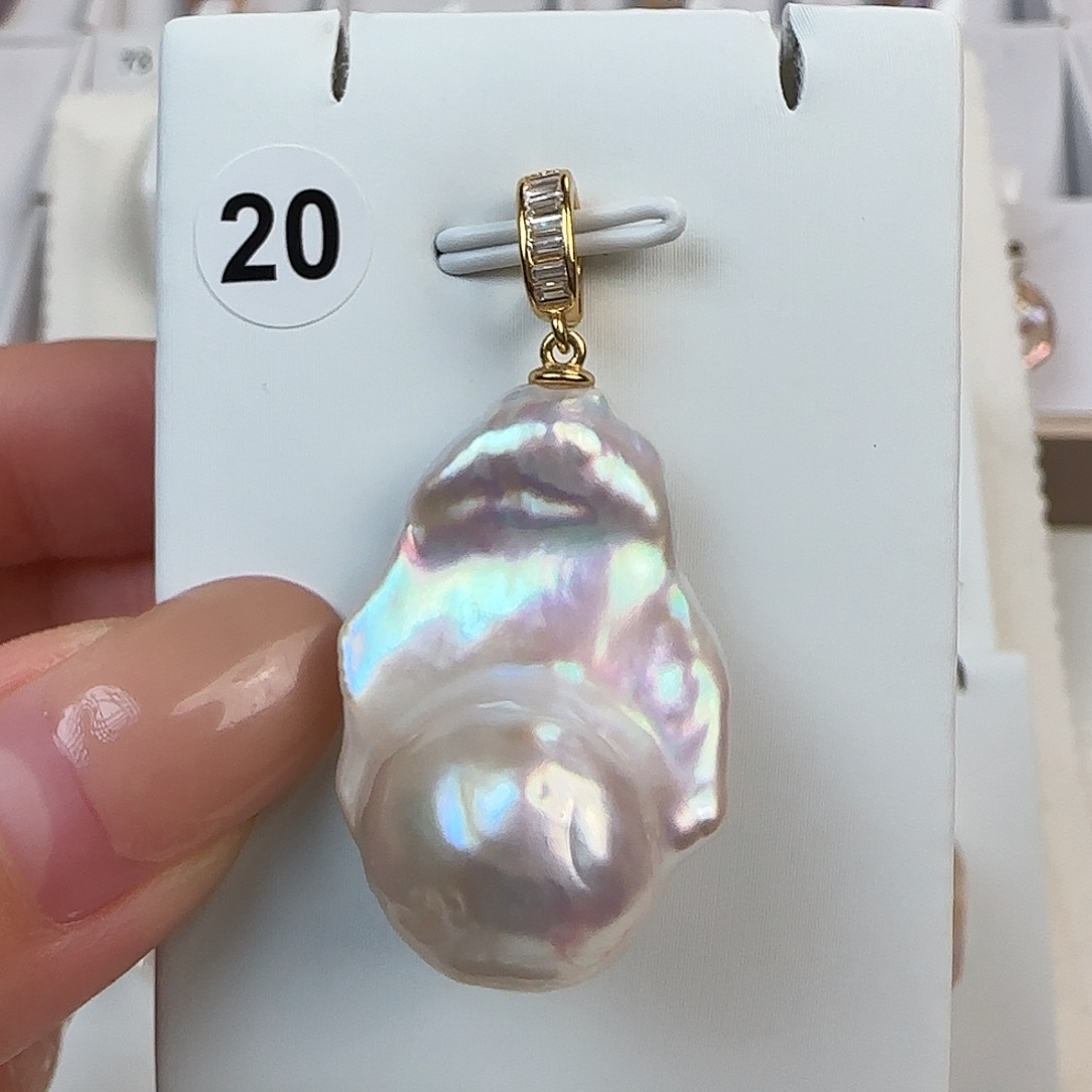 知***@淡水珍珠耳饰银S925镶嵌