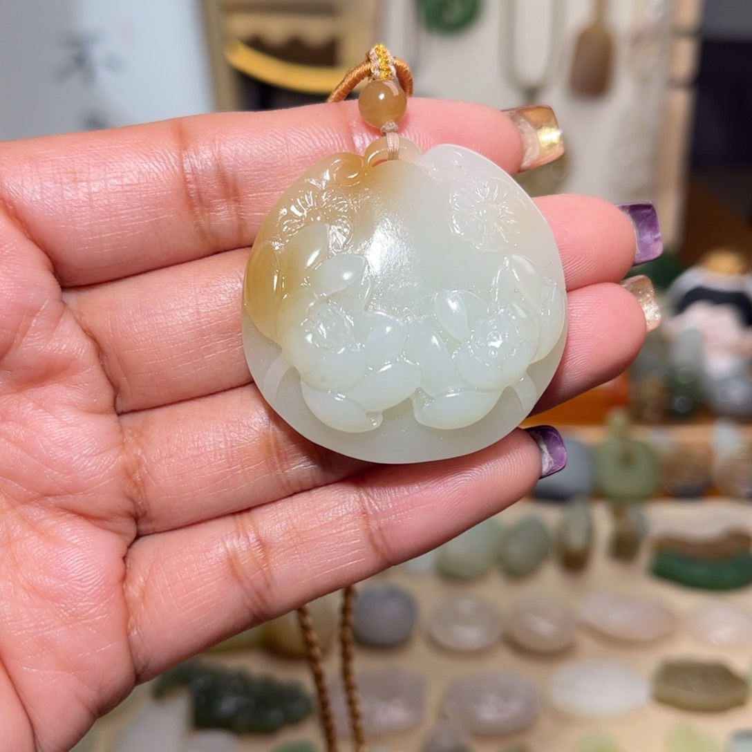 和田玉颈饰未镶嵌橙***时