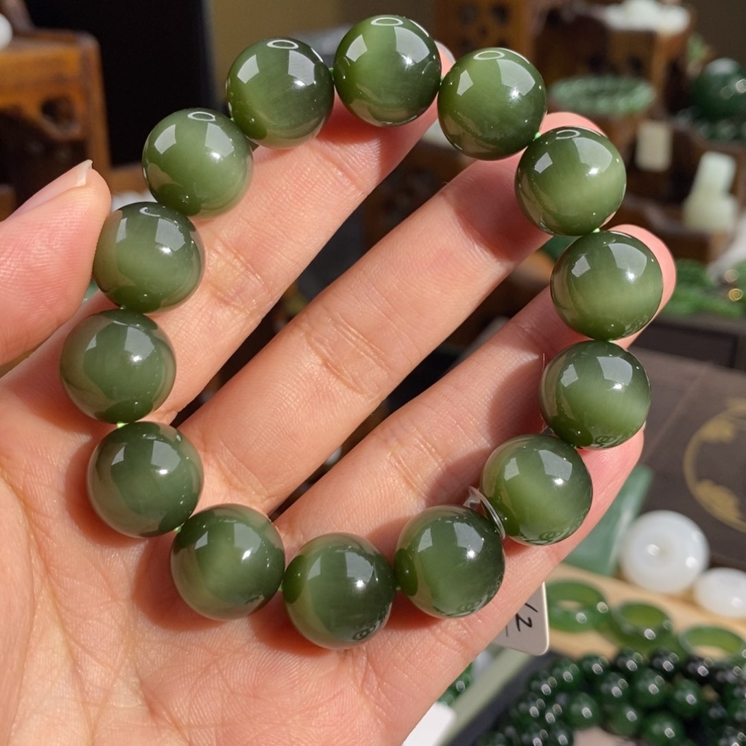 和田玉（碧玉）手链未镶嵌