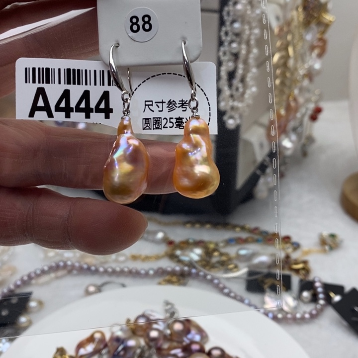 合金颈饰淡水珍珠444