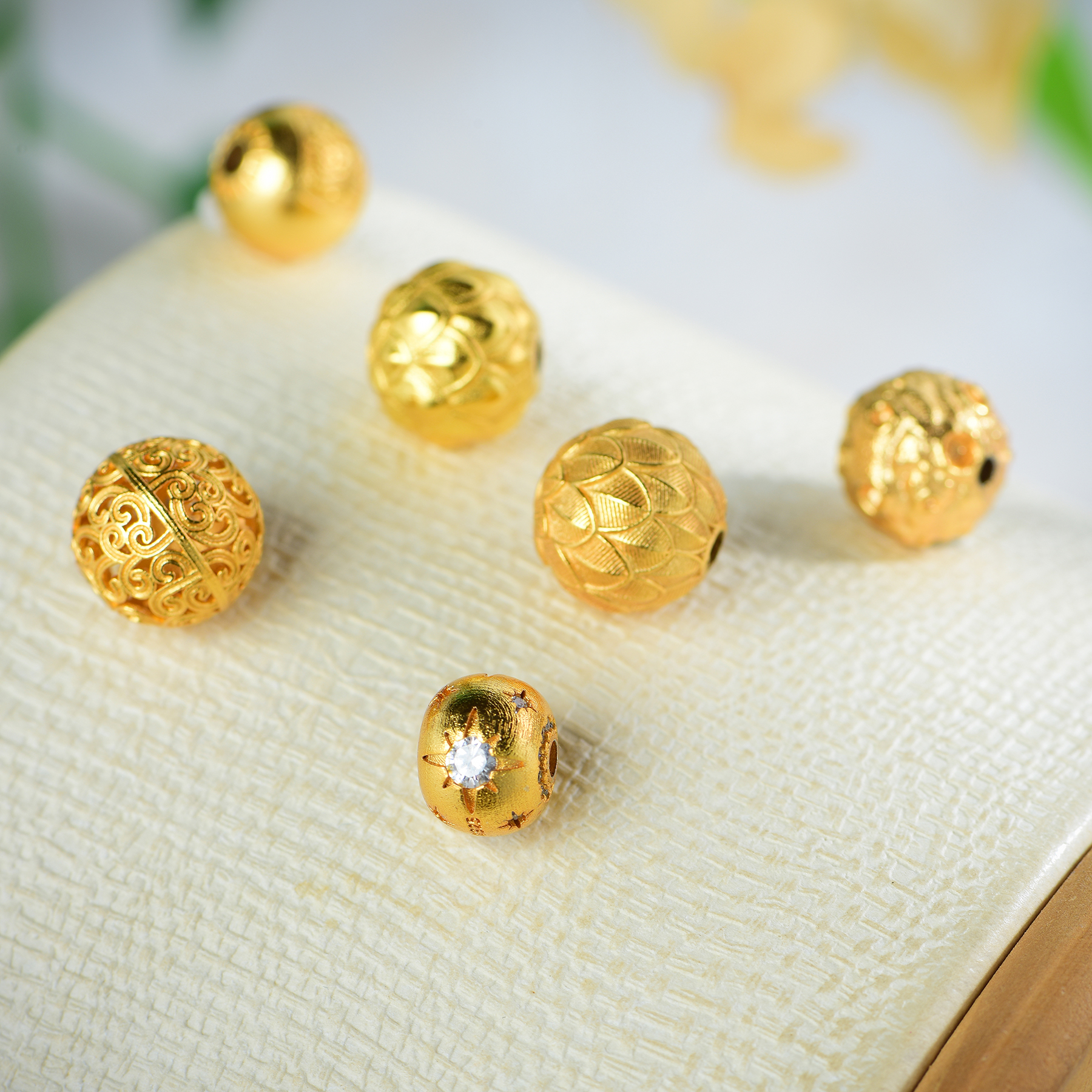 925银银制品 【痘痘】精工银镀金diy银饰配件集合2