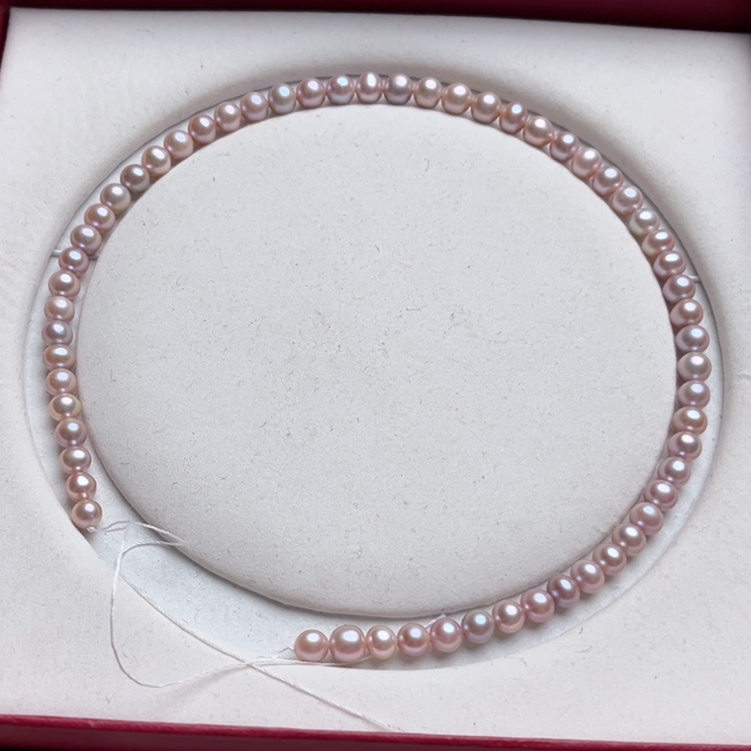 淡水珍珠颈饰未镶嵌@***?7-8mm近正圆