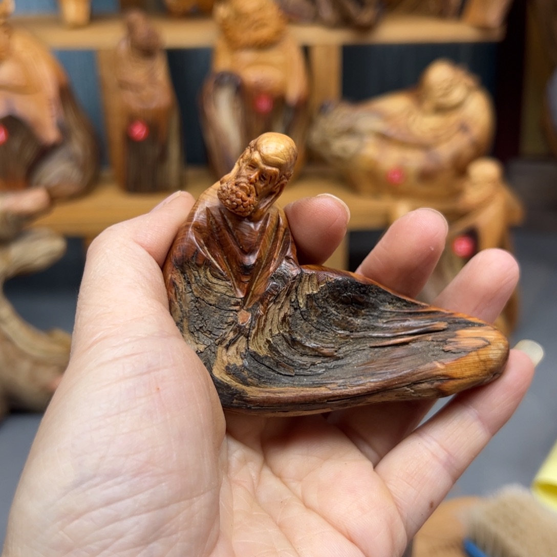 柏木崖柏木摆件手把件，17