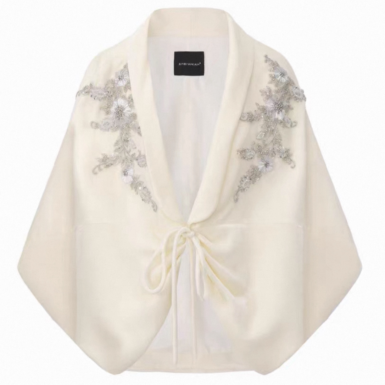 JUNYANG 25AW 琼枝玉台青果领系带中式廓形外套